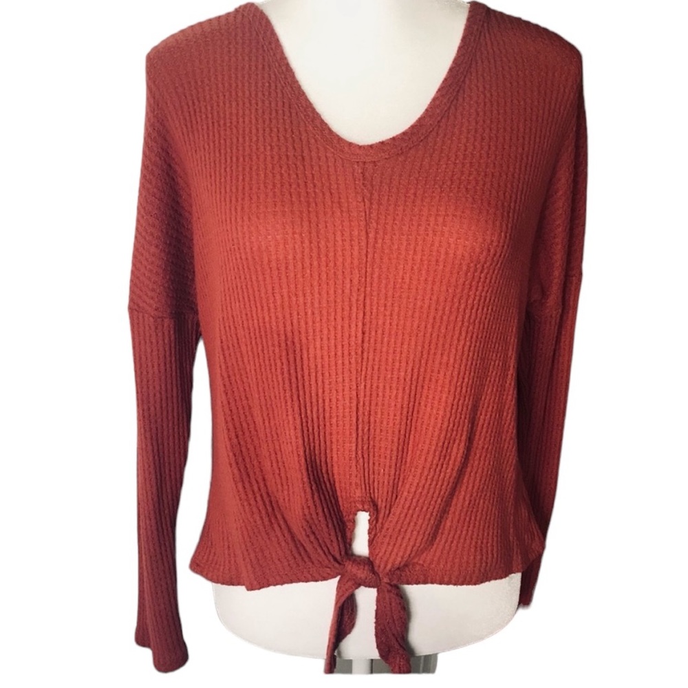 Paper Crane front twist knot sweater